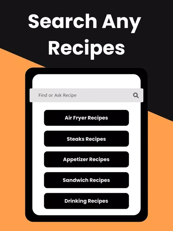 AI Chat Bot- Recipes Assistant iPad  Screenshots