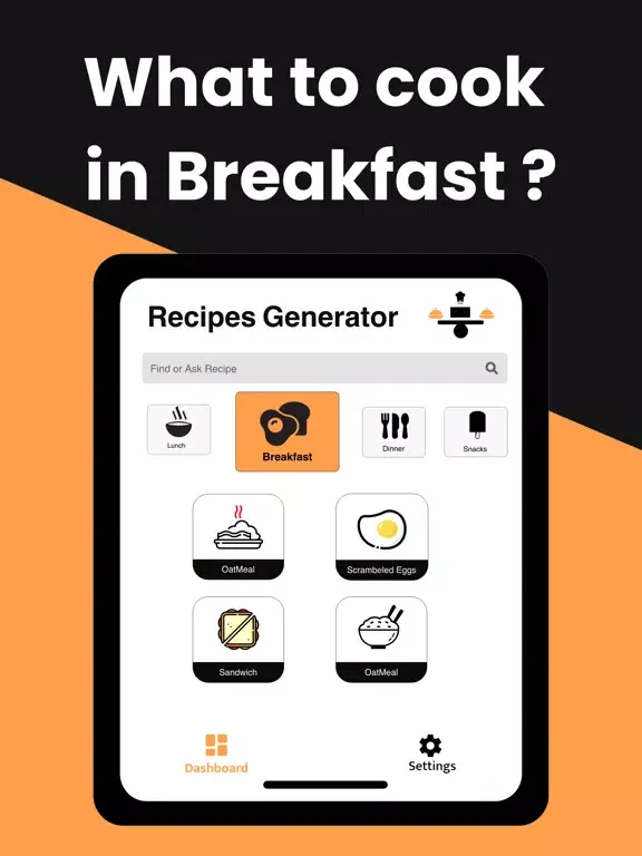 AI Chat Bot- Recipes Assistant iPad  Screenshots
