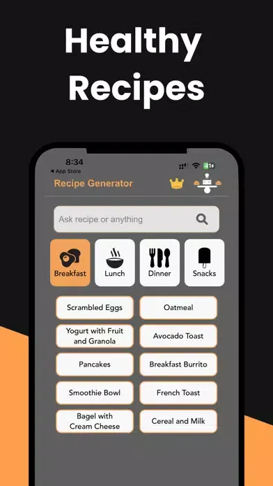 AI Chat Bot- Recipes Assistant Screenshots
