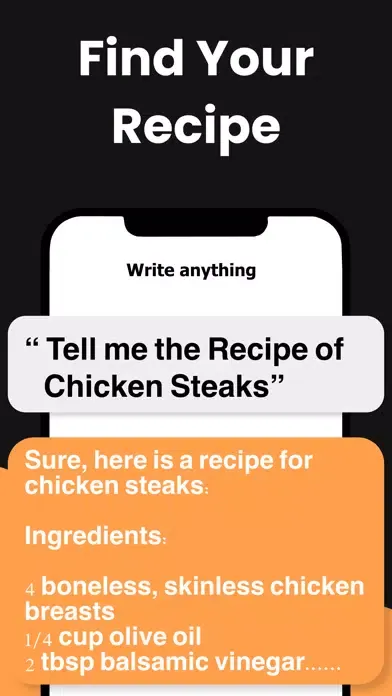 AI Chat Bot- Recipes Assistant Screenshots