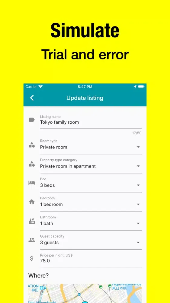 Listing Power Screenshots