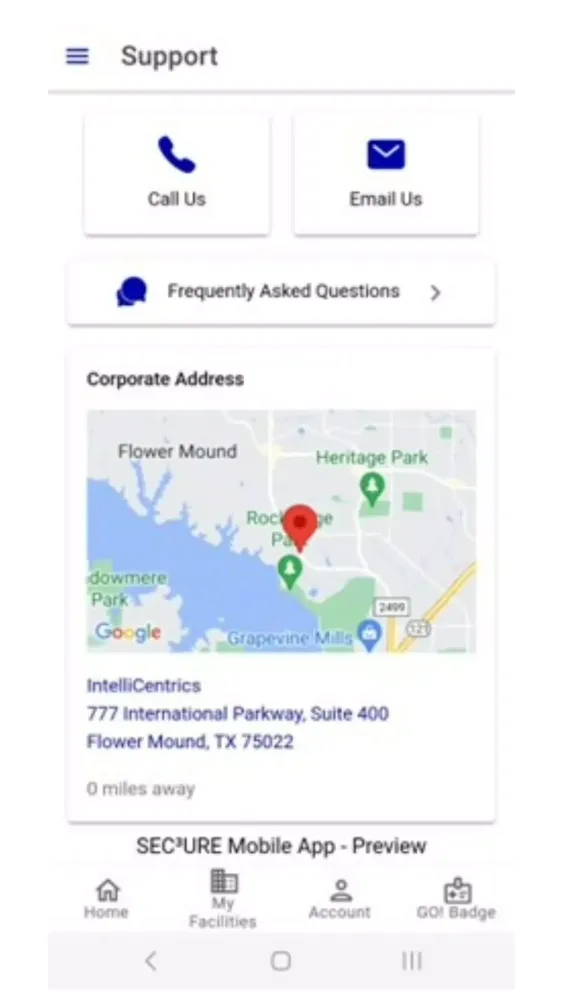 SEC³URE Mobile App स्क्रीनशॉट