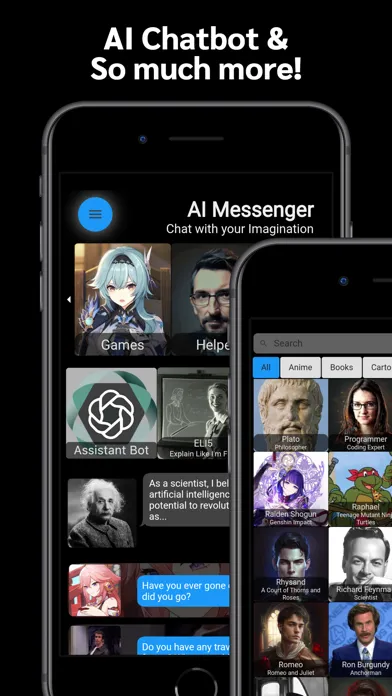 Screenshot di AI Messenger (AI Characters)