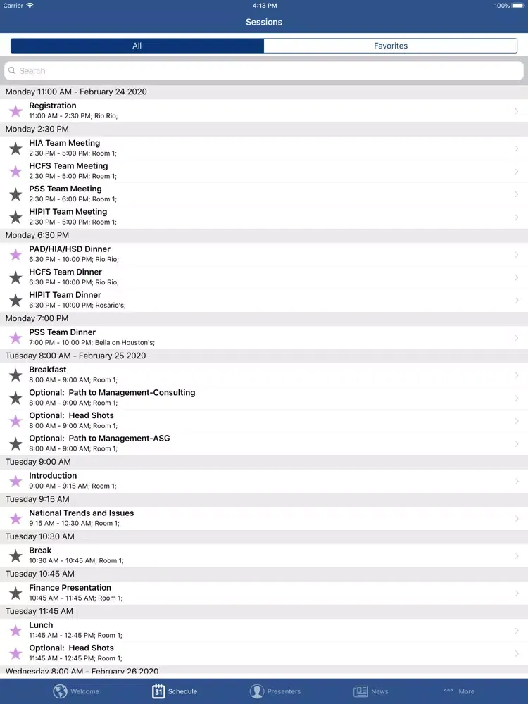 Screenshot di PCG Health SLT Retreat iPad 