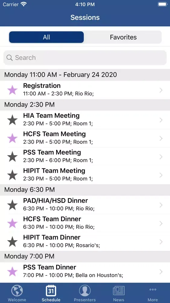 Screenshot di PCG Health SLT Retreat