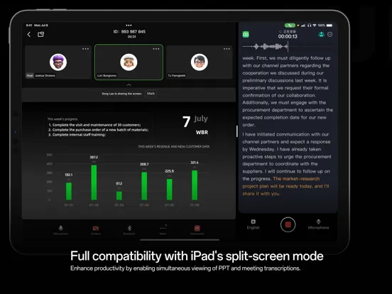 Ảnh chụp màn hình của viaim-Transcribe Voice to Text iPad 