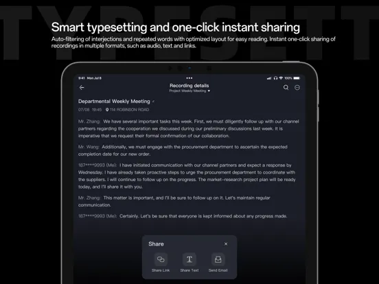 Ảnh chụp màn hình của viaim-Transcribe Voice to Text iPad 