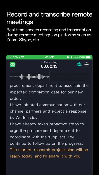 Ảnh chụp màn hình của viaim-Transcribe Voice to Text