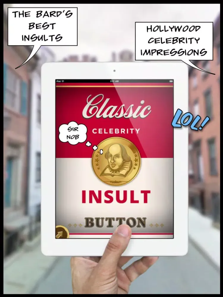 Classic Celebrity Insult Button Shakespeare Edition iPad  스크린샷
