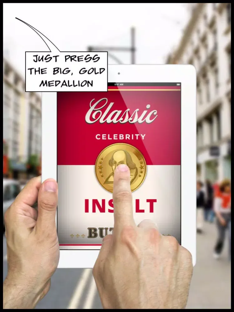 Classic Celebrity Insult Button Shakespeare Edition iPad  스크린샷