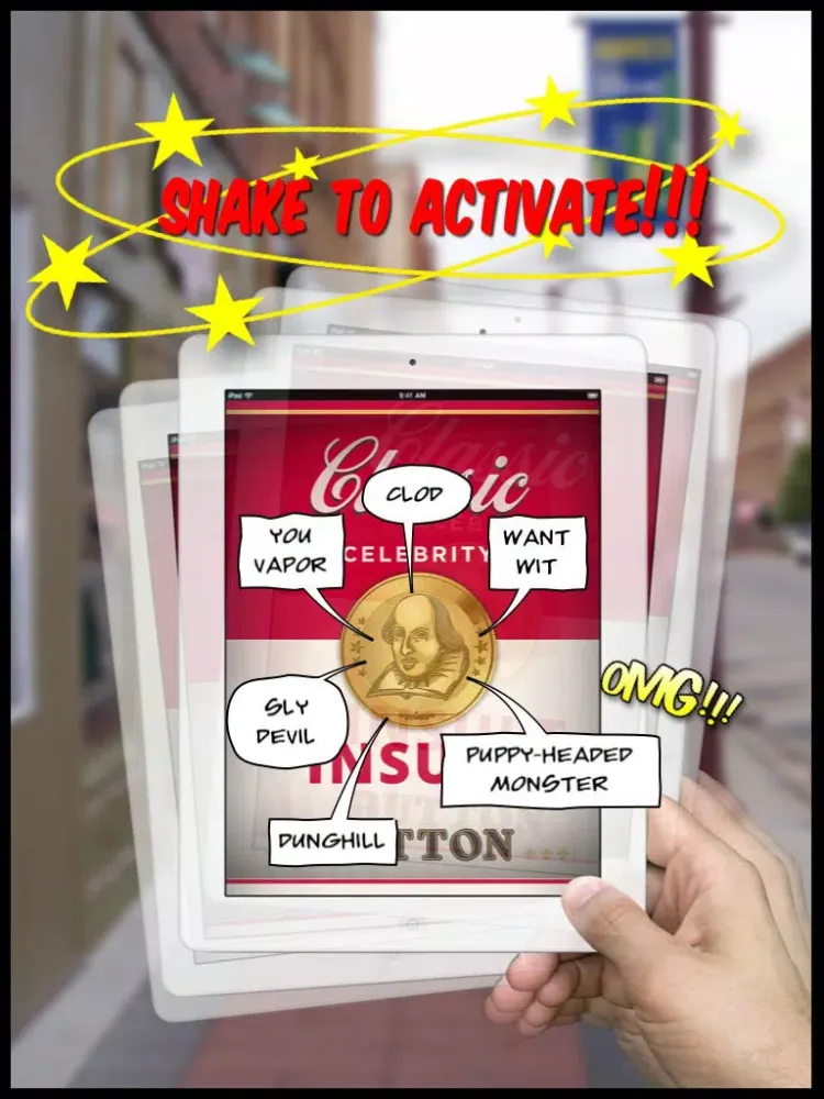 Classic Celebrity Insult Button Shakespeare Edition iPad  스크린샷
