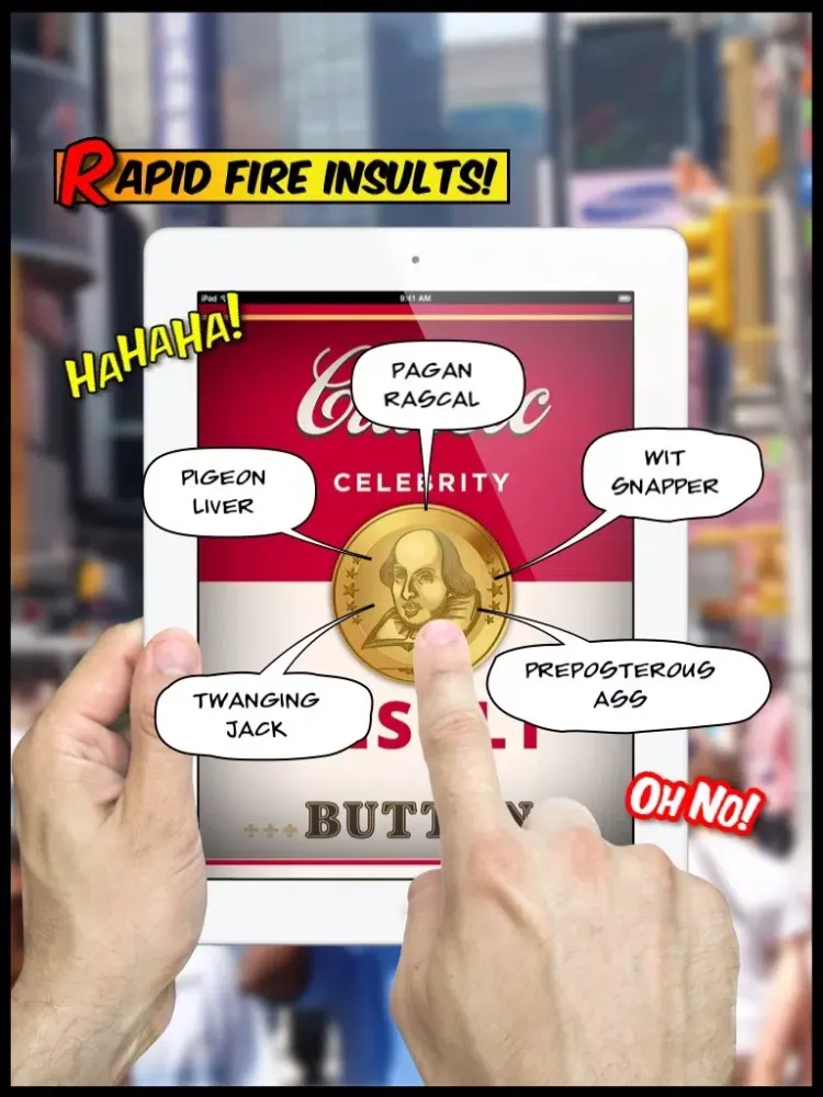 Classic Celebrity Insult Button Shakespeare Edition iPad  스크린샷