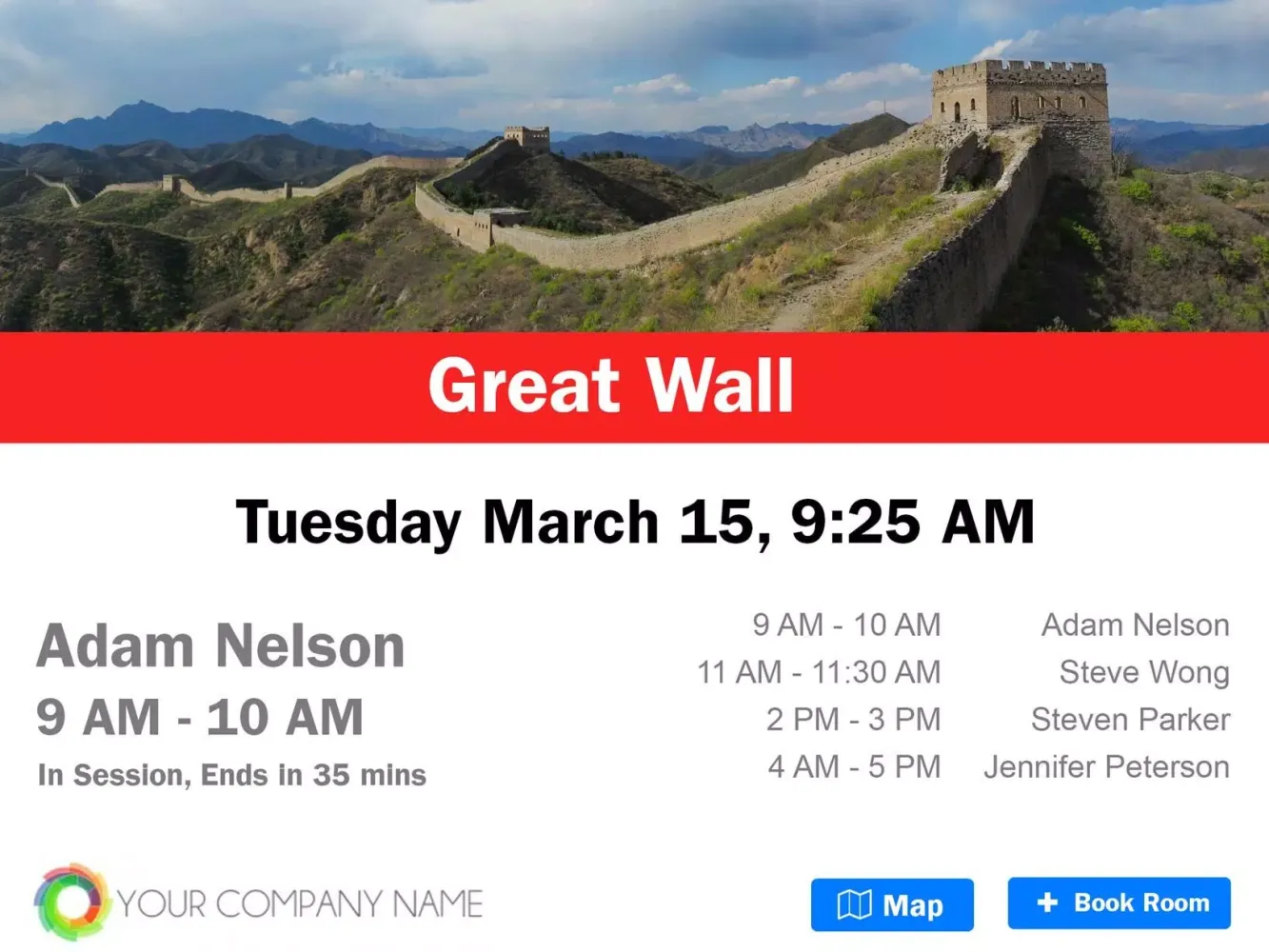 Room Display Screenshots