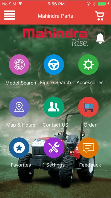 ภาพหน้าจอของ Mahindra Parts Lookup