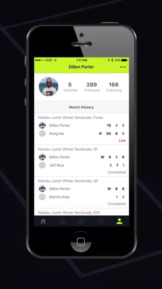 Captures d'écran de Forty30 - Score & Share Tennis Matches Live