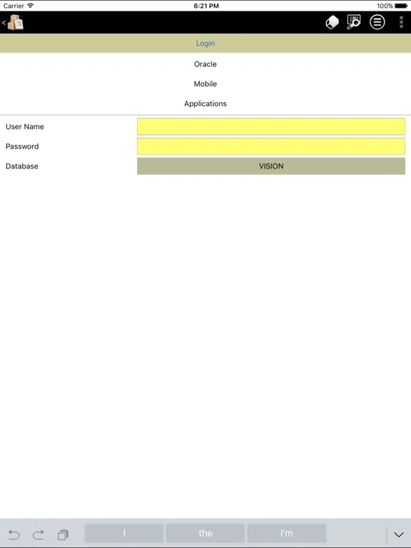 Tangkapan skrin Express Client iPad 