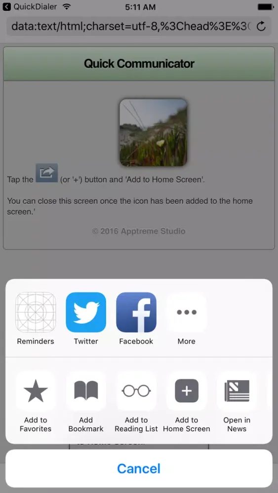 Captures d'écran de Quick Communicator