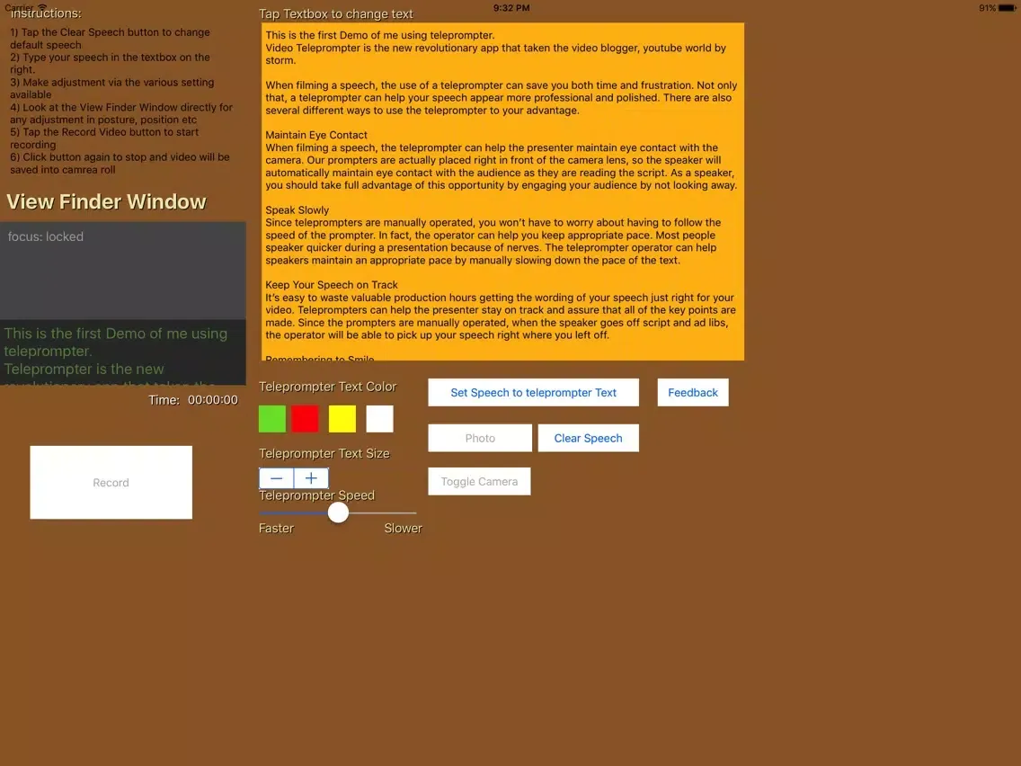 Screenshot di Video Teleprompter iPad 