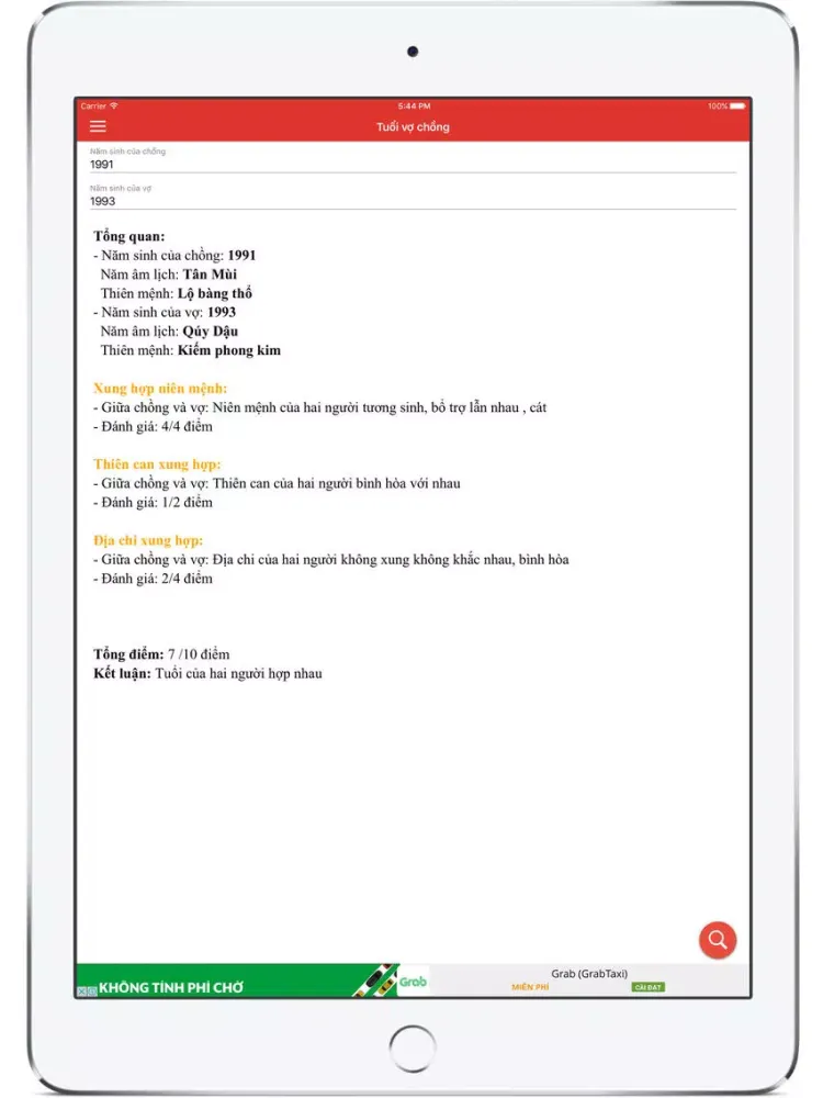 Tử vi bói toán iPad  স্ক্রিনশট