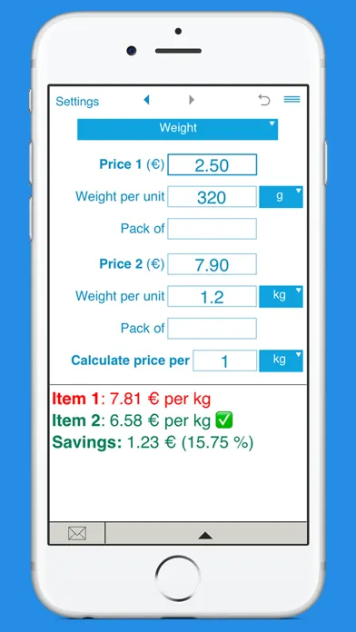 صور Unit Price Comparison