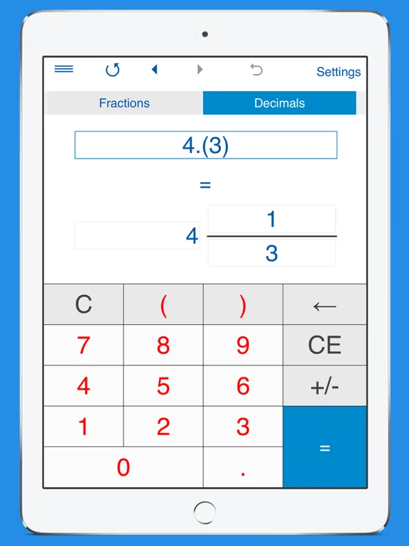 Fraction Calculator 4in1 iPad 应用截图
