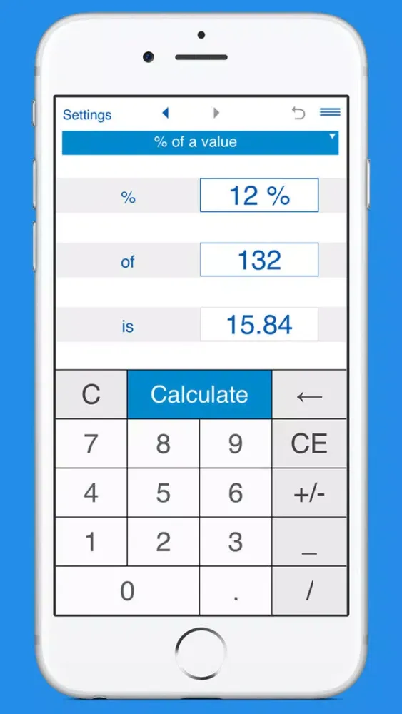 ภาพหน้าจอของ Smart Percentage Calculator