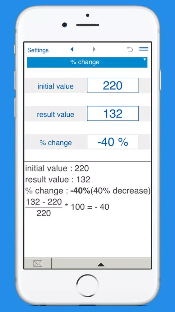 ภาพหน้าจอของ Smart Percentage Calculator
