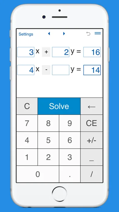 Скриншоты Systems of equations solver