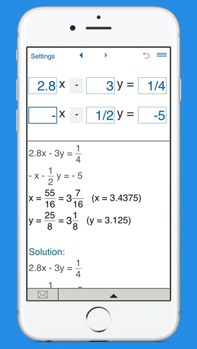 Скриншоты Systems of equations solver