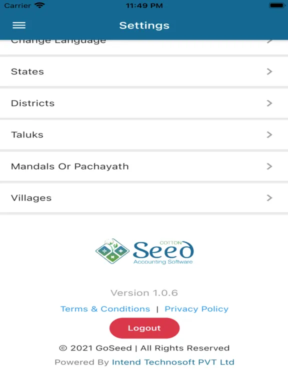 GoSeed- Cotton Seed Management iPad  Screenshots