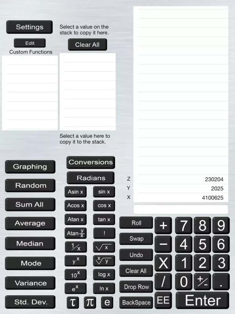 Ảnh chụp màn hình của All Purpose Calculator iPad 