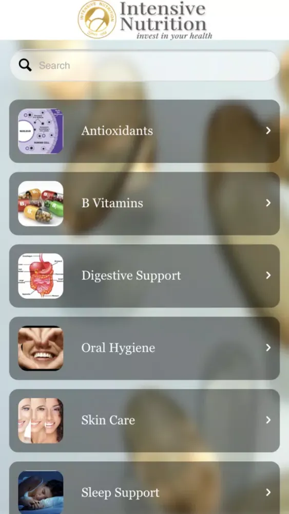 Ảnh chụp màn hình của Intensive Nutrition Inc.