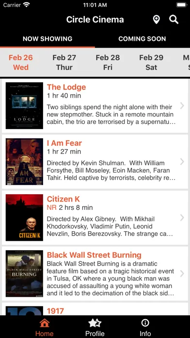 Ảnh chụp màn hình của Circle CInema