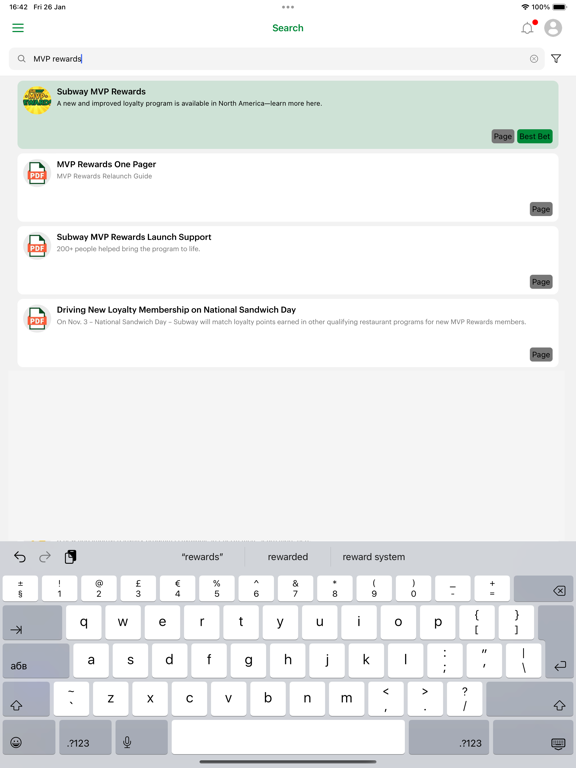 The Feed - Subway iPad 应用截图