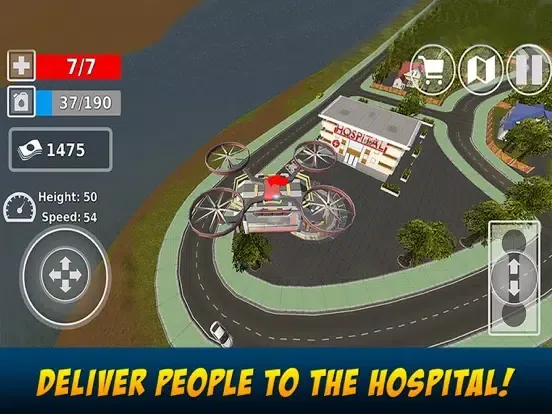 Скриншоты Ambulance Quadcopter Flight iPad 
