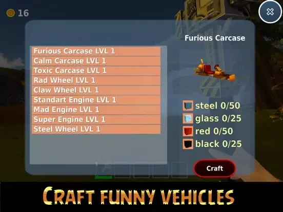 Craft Vehicle: Car Mechanic Simulator iPad  スクリーンショット