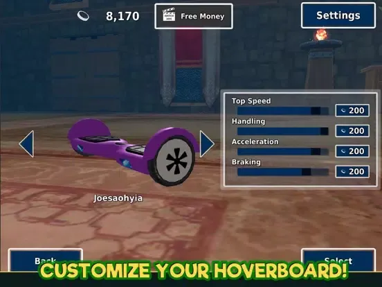 Tangkapan skrin Hoverboard House Surfers Rush iPad 