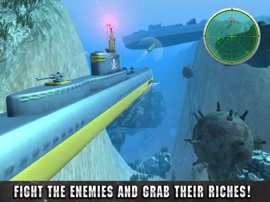 Tangkapan layar Underwater Pirate Submarine Simulator 3D iPad 