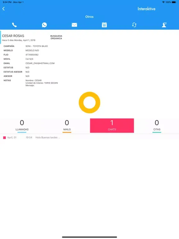 Capturas de pantalla de Lead Manager iPad 