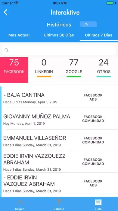 Capturas de pantalla de Lead Manager