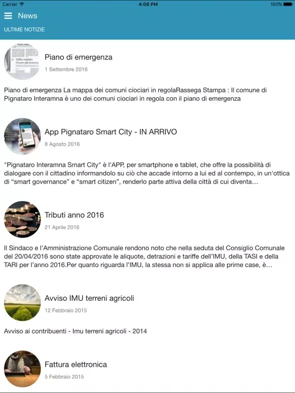 Скриншоты Comune Pignataro Interamna iPad 