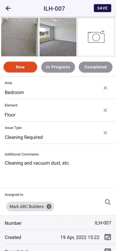 Tangkapan layar DefectWise - Inspect & Report