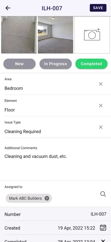 Tangkapan layar DefectWise - Inspect & Report