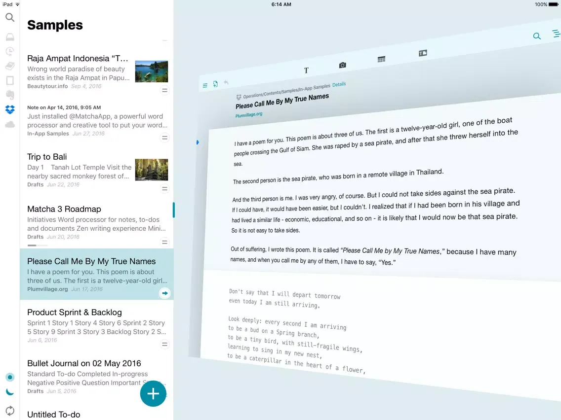 Matcha Word Processor: Create Document & Take Note iPad  Screenshots