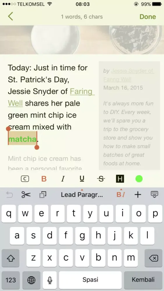 Matcha Word Processor: Create Document & Take Note Screenshots