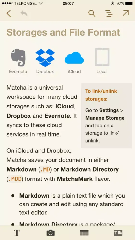 Matcha Word Processor: Create Document & Take Note Screenshots