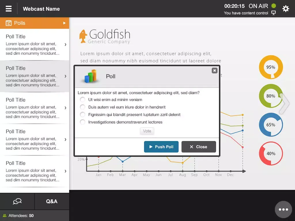 Screenshot di Webcast Podium iPad 