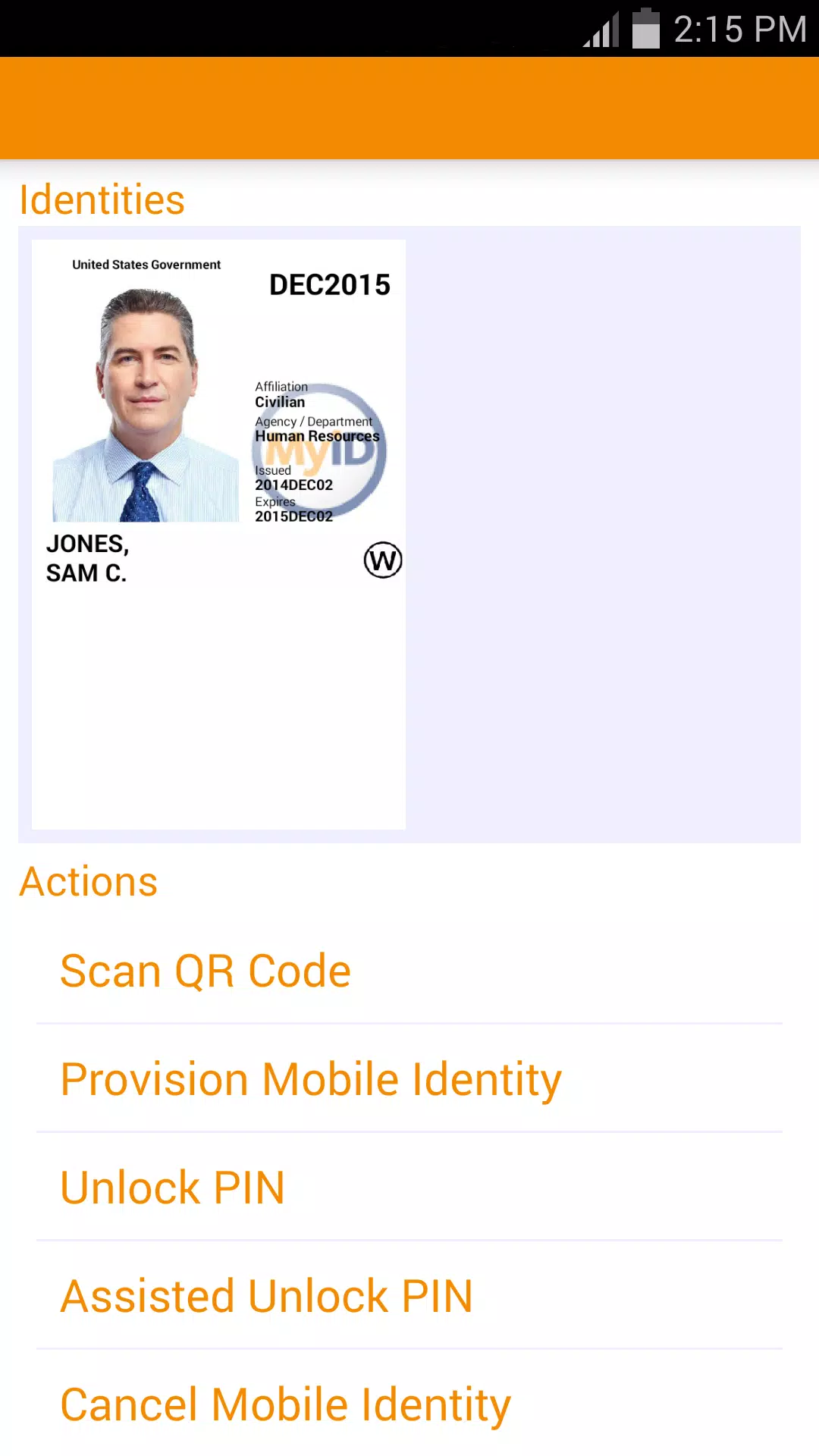 MyID Identity Agentdes captures d'écran de l'application5