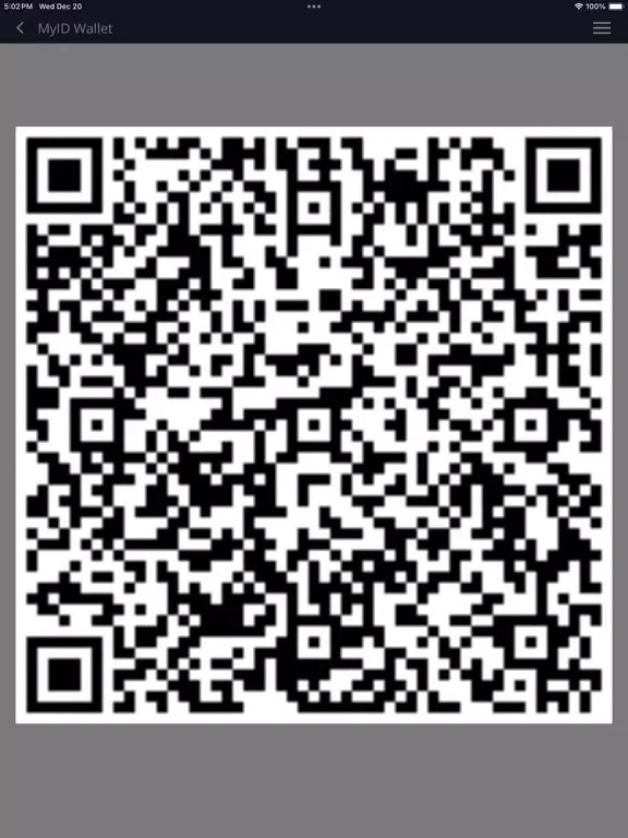 Tangkapan skrin MyID Identity Wallet iPad 