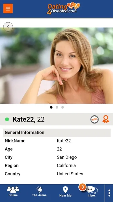 Ảnh chụp màn hình của Dating4disabled